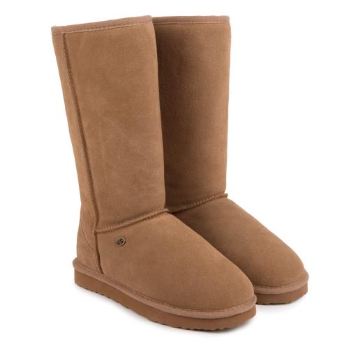 Ladies Tall Classic Sheepskin Boots Chestnut Extra Image 4